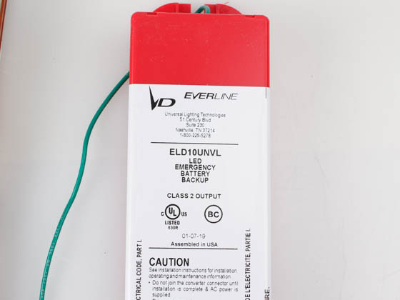 Everline ELD10UNVL000I Universal ELD10UNVL Emergency LED Driver, 10 Watts Output Power