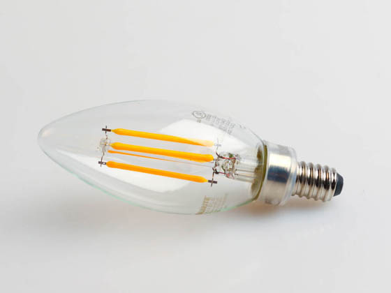 Bulbrite 776756 LED4B11/27K/FIL/4/JA8 Dimmable 4W 2700K B-11 90 CRI Filament LED Bulb, Enclosed Rated, JA8 Compliant