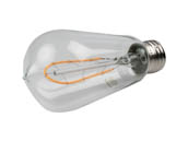 Bulbrite 776513 LED4ST18/22K/FIL-NOS/CURV/1890 Dimmable 4W 2200K 95 CRI Vintage ST18 Filament LED Bulb