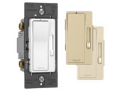 Legrand RHCL453PTC RHCL453PTC 450 Watt, 120V LED/CFL Slide Dimmer and Tap On/Off Single Pole/3-Way Switch, Tri-Color