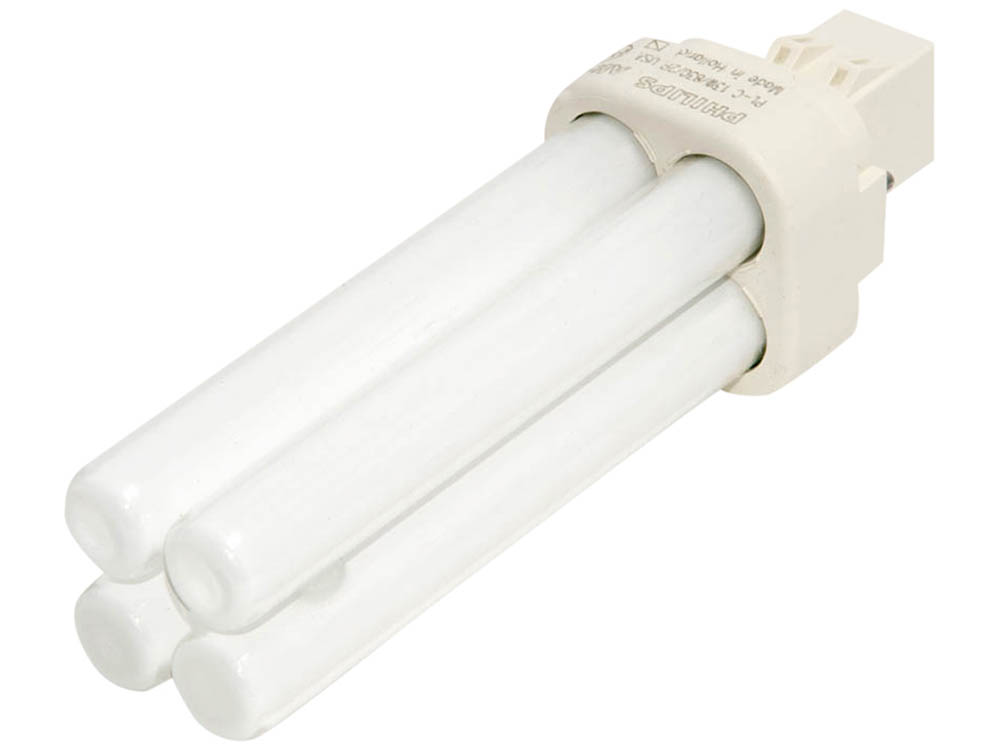 Philips Lighting 383117 PL-C 13W/830/USA/ALTO (2-Pin) Philips 13W 2 Pin GX232 Soft White Double Twin Tube USA CFL Bulb