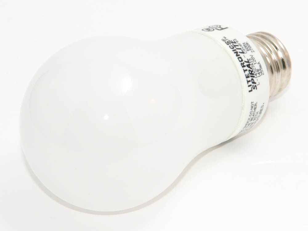 Litetronics VB-L-14527A19 14W A19 2700K 60 Watt Incandescent Equivalent, 14 Watt, 120 Volt A-Style CFL Bulb