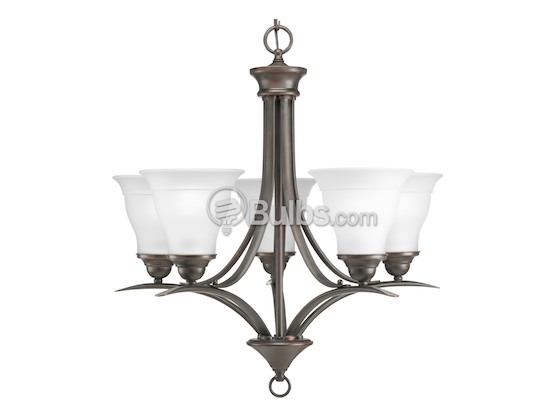 Progress Lighting P4328-20EBWB Five-Light CFL Chandelier Fixture, Trinity Collection, Antique Bronze