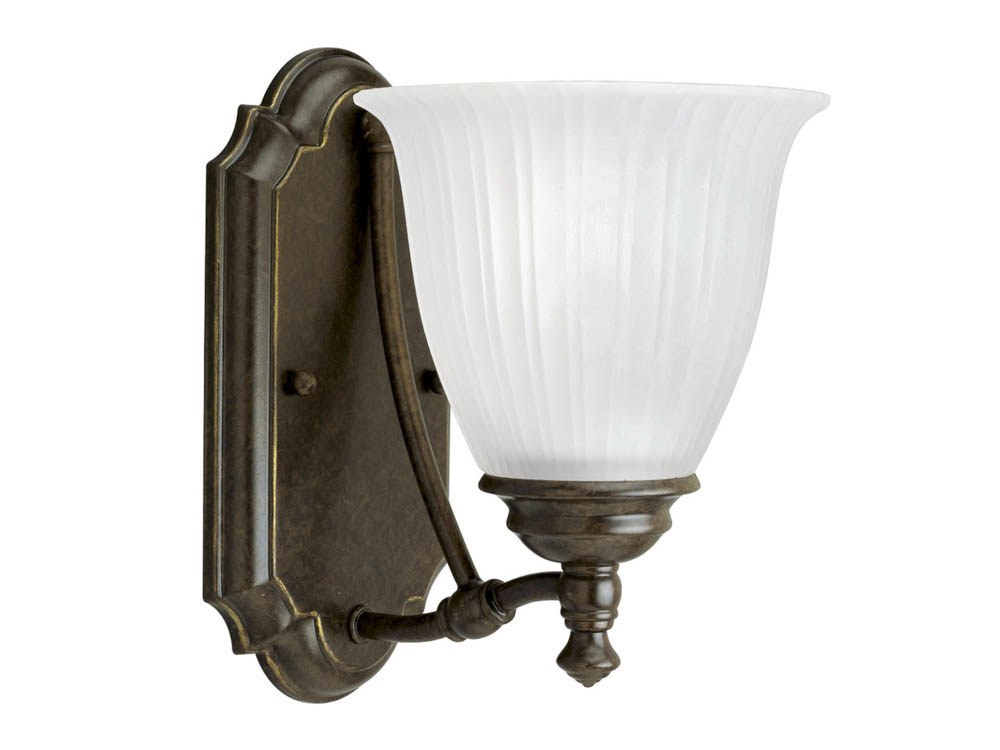 Progress Lighting P3016-77 One-Light Wall Bracket Light Fixture, Renovations Collection, Forged Bronze