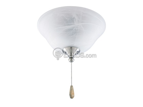 Progress Lighting P2621-09EBWB Alabaster Bowl Ceiling Fan Light Kit, Brushed Nickel