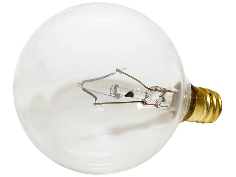 Bulbrite 391160 60G16CL2 60W 120V G16 Clear Globe Bulb, E12 Base