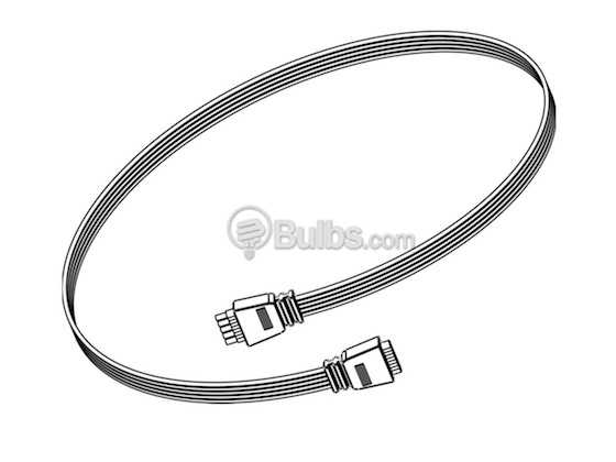 Sea Gull Lighting 98646S-12 10' Connector Cord for LED Puck Light Fixture, Black