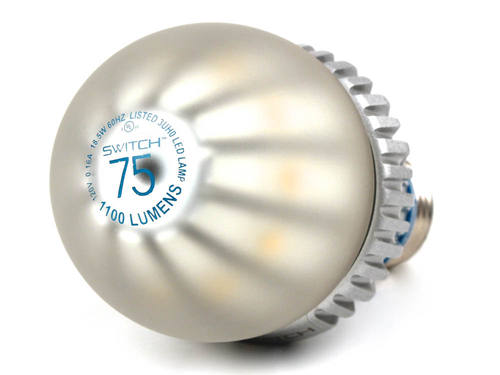Switch Lighting A23201FA2-R SWITCH75 Frosted 75 Watt Incandescent Equivalent, 20 Watt, 120 Volt Dimmable LED A-21 Lamp - Perfect For Enclosed Fixtures
