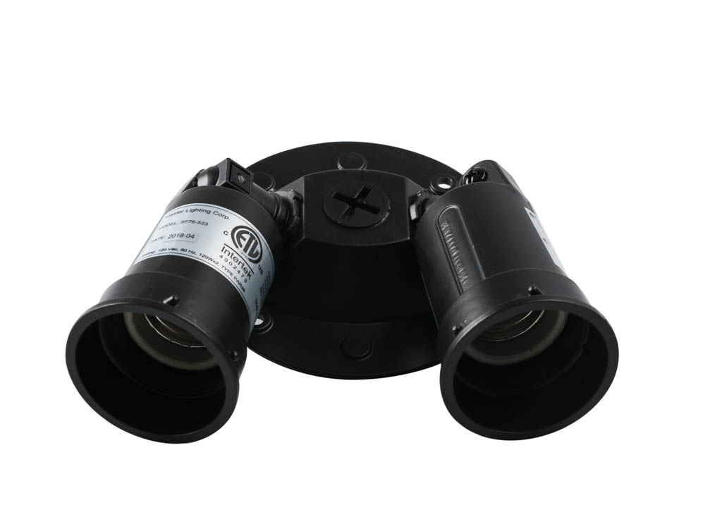 Satco Products, Inc. 76-523 Satco Two Light PAR38 Lamp Holder (Bulbs Not Included) for Exterior Use, Bronze Color