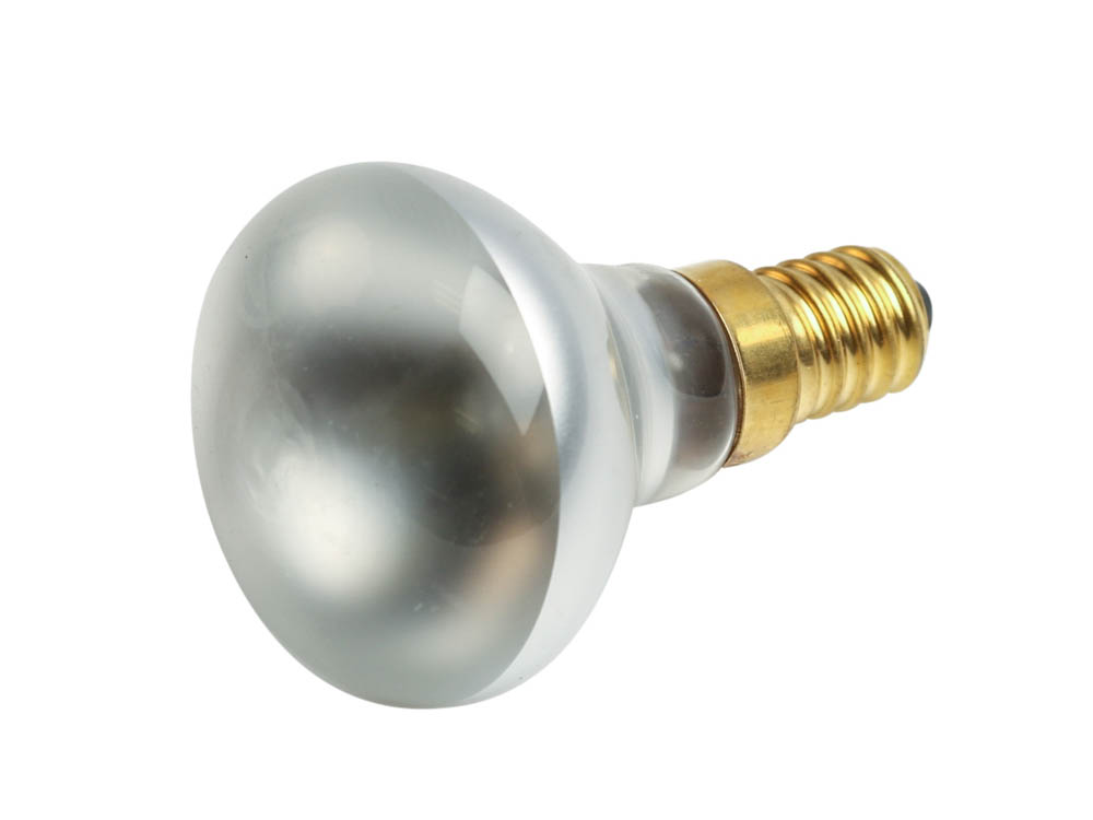 Satco Products, Inc. S4706 40R14/E14 Satco 40W 130V R14 Frosted Reflector Flood European E14 Base