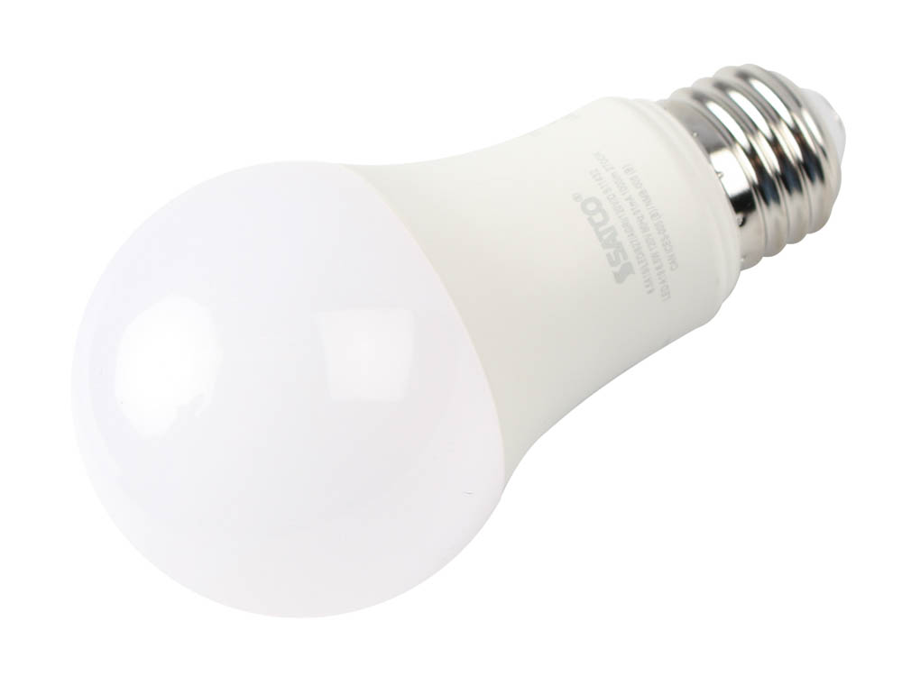 Satco Products, Inc. S11432 8.5A19/LED/827/AGRI/120V/D Satco 8.5 Watt Dimmable LED Commercial Grade Rough Service and Agriculture Lamp, 2700K, 120 Volt