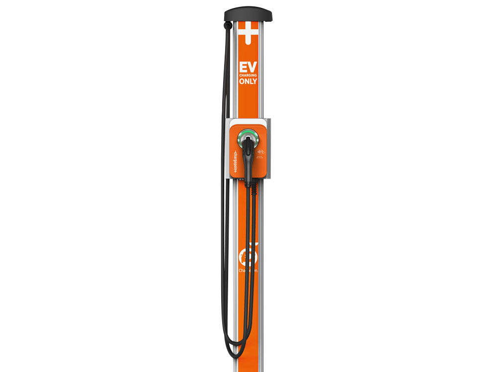 ChargePoint CPF50-L23 WALLMNT-CMK8 CPF50-L23-WALLMNT-CMK8-GW-USA CPF50 Bundle Single Port Wall Mount 1-Year LTE Network, Activation, Mounting Kit & Cable Management 50amp