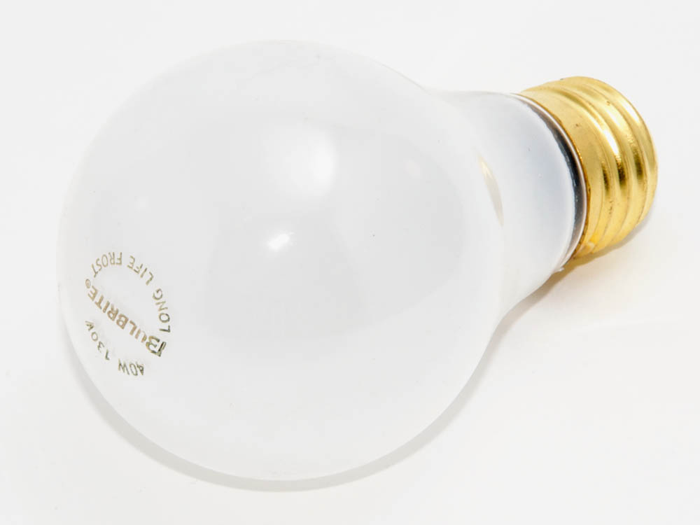 Bulbrite 100040 40A (130V) 40 Watt, 130 Volt A19 Frosted Bulb