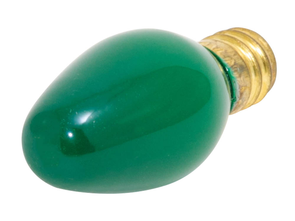 Bulbrite 709407 7C7G (120V) 7W 120V C7 Green Holiday E12 Base