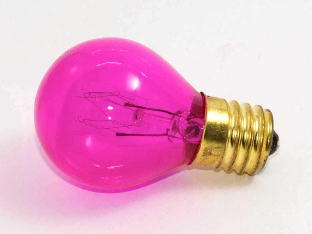 Bulbrite B702610 10S11TP (Trans. Pink) 10W 130V S11 Transparent Pink Sign or Indicator Bulb, E17 Base