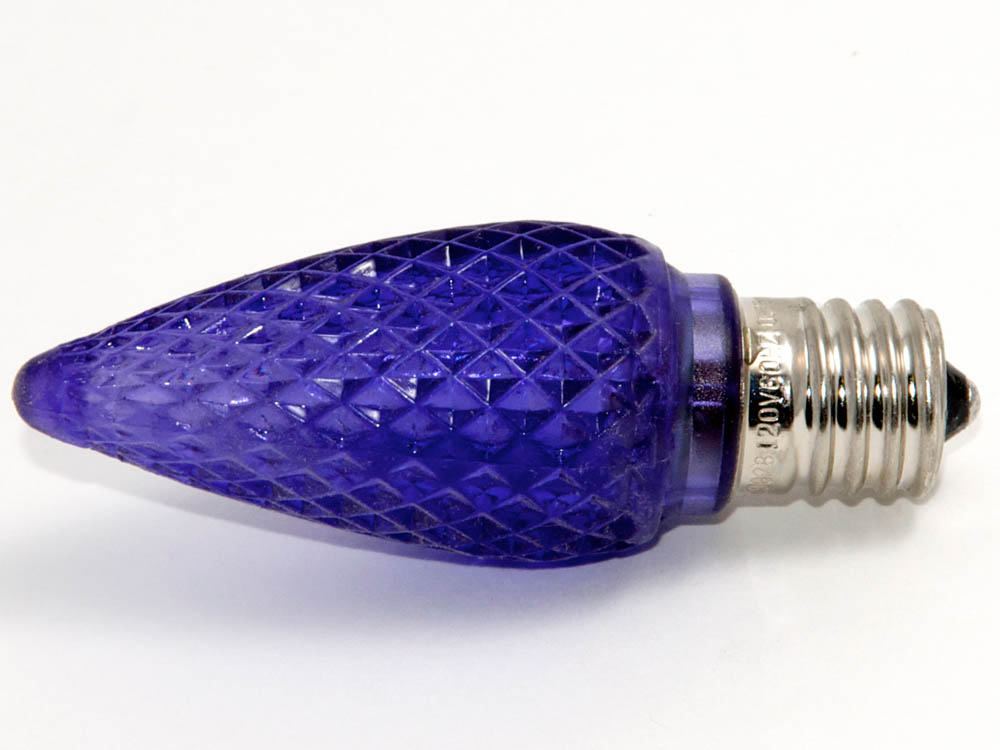 Bulbrite B770198 LED/C9PU (Purple) 7 Watt Replacement! 0.35 Watt, 120 Volt C9 Purple LED Holiday Bulb