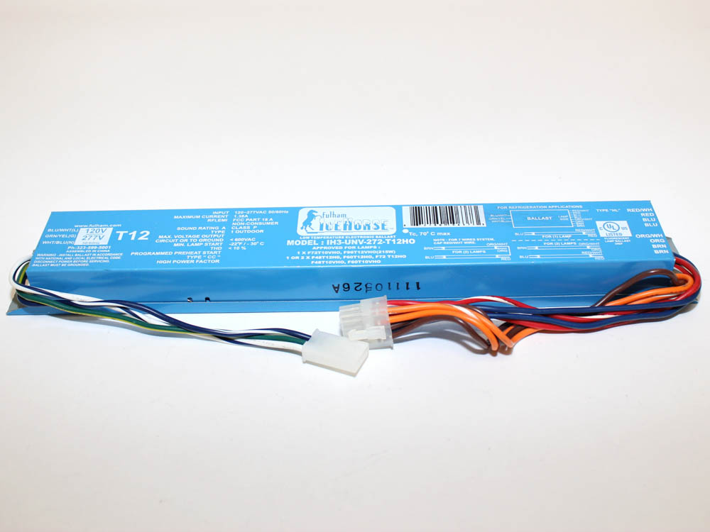 Fulham IH3-UNV-272-T12HO IceHorse 3 Low Temperature Electronic Ballast, 120V/277V