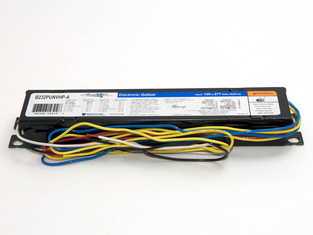 Universal Douglas B232PUNVHP-A000C Universal 120-277 Volt Two Lamp F32T8 Electronic PRS Ballast, Standard Ballast Factor Model