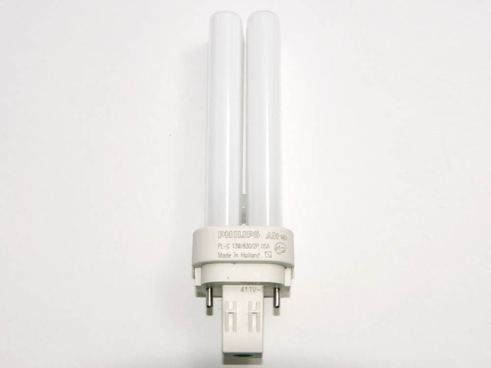 Philips Lighting 383117 PL-C 13W/830/USA/ALTO (2-Pin) Philips 13W 2 Pin GX232 Soft White Double Twin Tube USA CFL Bulb