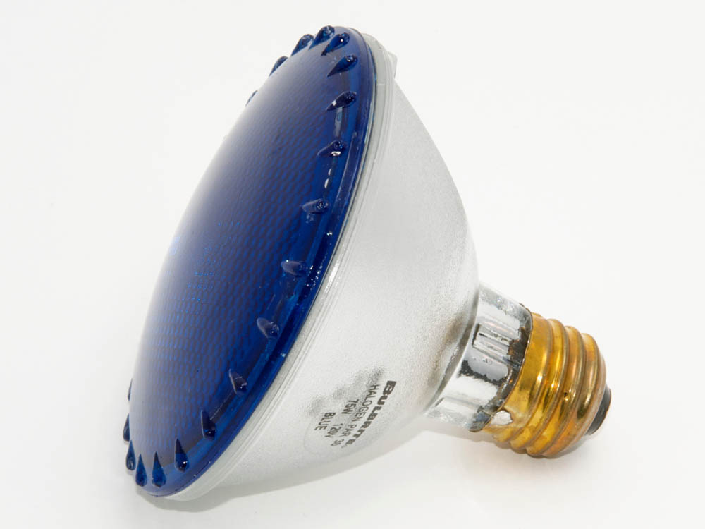 Bulbrite B683753 H75PAR30B (Blue) 75W 120V PAR30 Halogen Blue Bulb