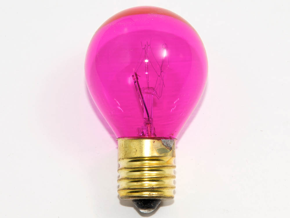 Bulbrite B702610 10S11TP (Trans. Pink) 10W 130V S11 Transparent Pink Sign or Indicator Bulb, E17 Base