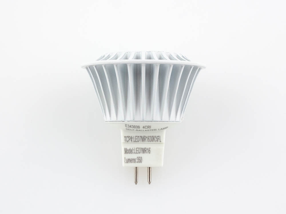 TCP LED7MR1630KNFL 35 Watt Equiv., 7 Watt, LED MR-16 DIMMABLE 3000K Narrow Flood Lamp with GU5.3 Base