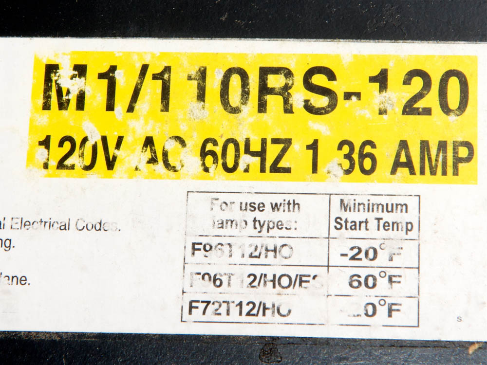 Howard Industries, Inc. M1/110RS-120 120 Volt One Lamp F96T12 High Output Magnetic Ballast
