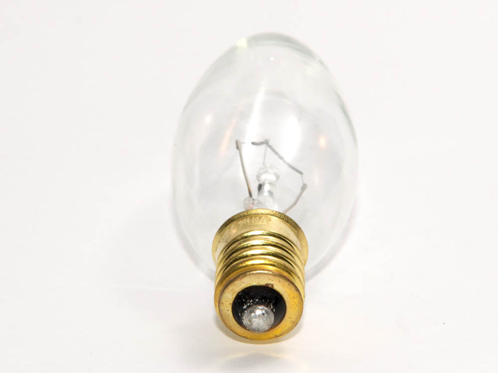 Bulbrite 400440 40CTC/E14 40W 130V Clear Blunt Tip Decorative Bulb, European E14 Base