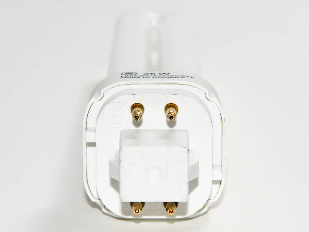 GE GE97612 F26DBX/835/ECO4P (4-Pin) 26W 4 Pin G24q3 Neutral White Double Twin Tube CFL Bulb