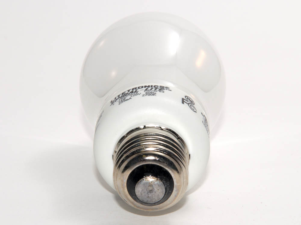 Litetronics VB-L-14527A19 14W A19 2700K 60 Watt Incandescent Equivalent, 14 Watt, 120 Volt A-Style CFL Bulb