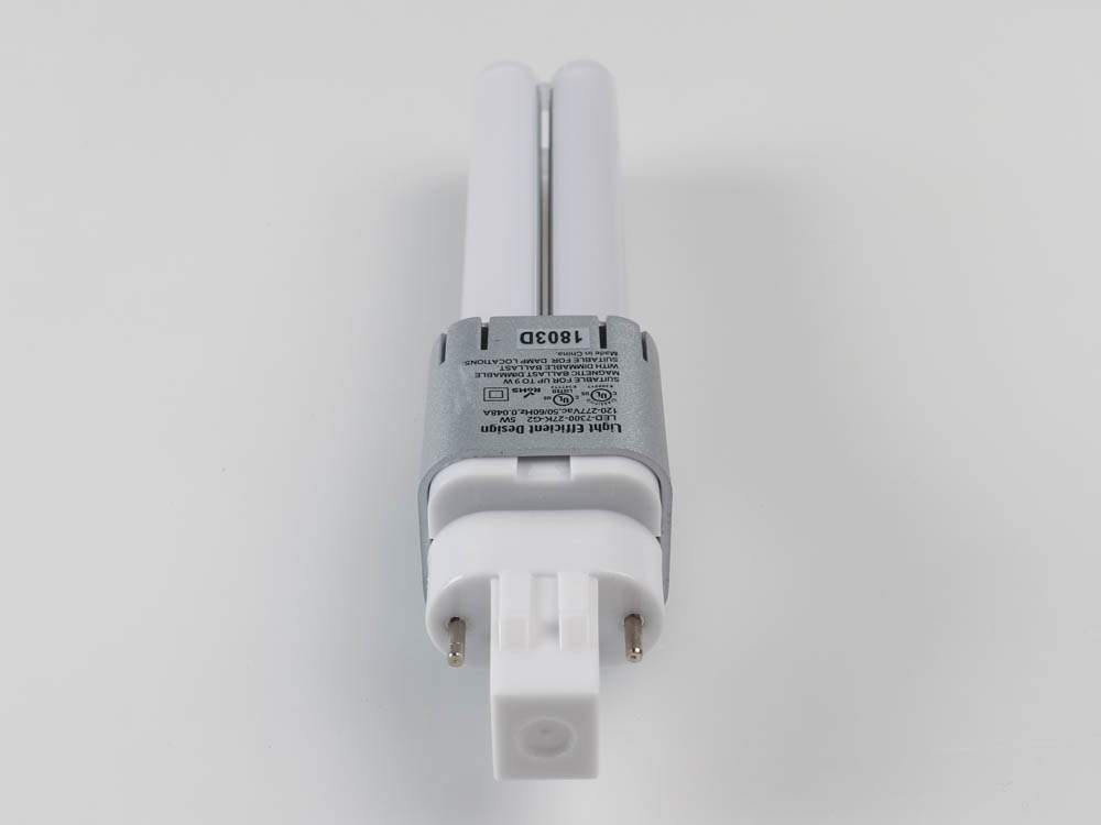 Light Efficient Design LED-7300-27K-G2 5W 2 Pin GX23 2700K Hybrid LED Bulb