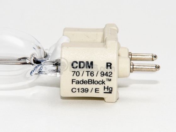 Philips Lighting 281378 CDM70/T6/942 Philips 70W T6 Cool White Metal Halide Single Ended Bulb