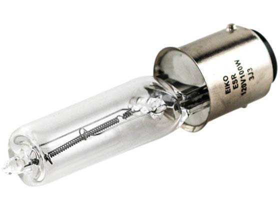 Eiko W-ESR ESR 100W 120V T4 Clear Halogen Double Contact Bayonet ESR Bulb