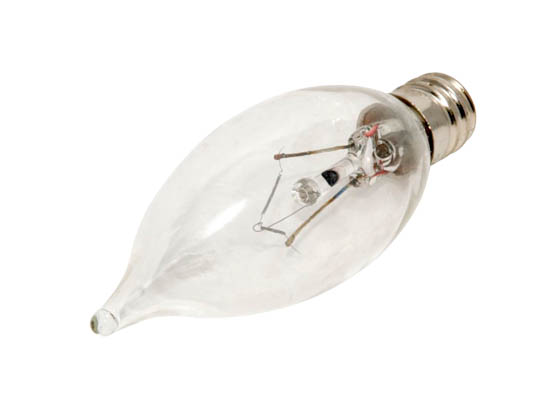 Bulbrite B460320 KR25CFC/25 25W 120V Clear Krypton Bent Tip Decorative Bulb, E12 Base