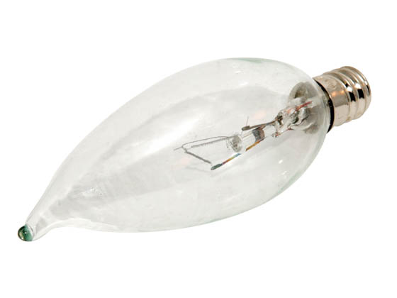 Bulbrite B460340 KR40CFC/32 40W 120V Clear Krypton Bent Tip Decorative Bulb, E12 Base