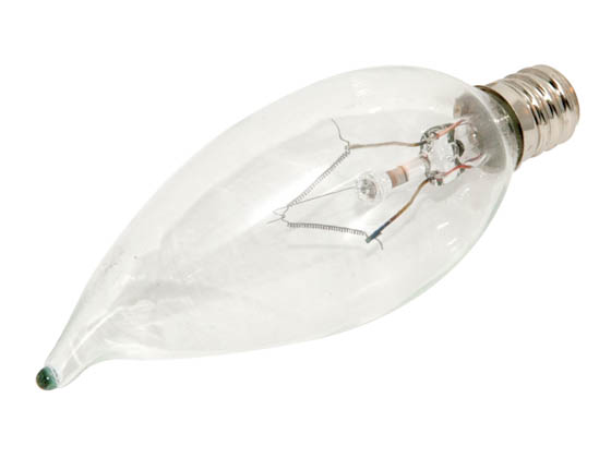 Bulbrite B460360 KR60CFC/32 60W 120V Clear Krypton Bent Tip Decorative Bulb, E12 Base