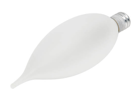 Philips Lighting 168104 BC-25BA9C/FLL/TP (120V) Philips 25W 120V Frosted Bent Tip Long Life Decorative Bulb, E12 Base