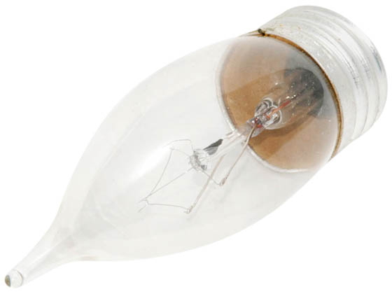 Philips Lighting 168195 BC-25BA9-1/2/CL/LL   (120V) Philips 25W 120V Clear Bent Tip Long Life Decorative Bulb, E26 Base