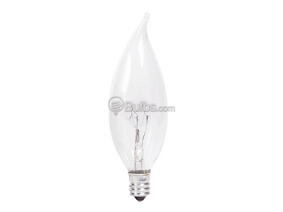 Philips Lighting 168062 BC-25BA9C/CL/LL (120V) Philips 25W 120V Clear Bent Tip Long Life Decorative Bulb, E12 Base