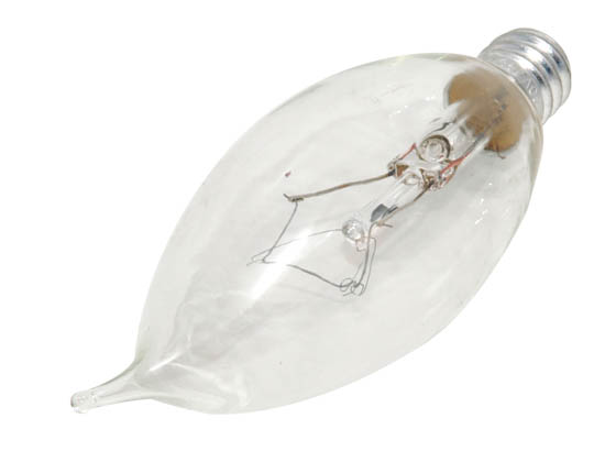 Philips Lighting 168070 BC-40BA9C/CL/LL (120V) Philips 40W 120V Clear Bent Tip Long Life Decorative Bulb, E12 Base