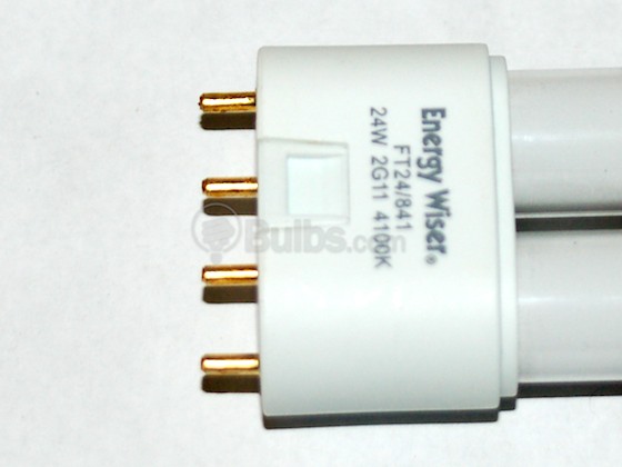 Bulbrite B504527 FT24/841 (4-Pin) 24W 4 Pin 2G11 Cool White Long Single Twin Tube CFL Bulb