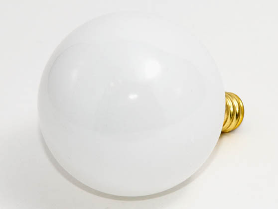 Bulbrite B310160 60G16WH3 60 Watt, 130 Volt G16 1/2 White Globe Bulb