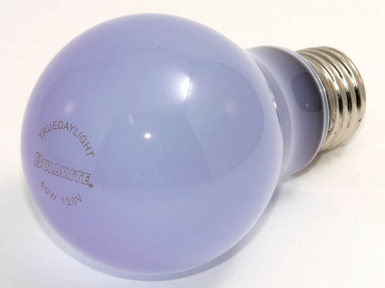 Bulbrite B711019 60A19FR/N  (DISC -NO SUB) 60 Watt, 120 Volt A19 Frosted Neodymium True Daylight Bulb