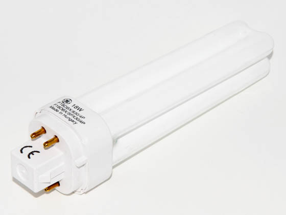GE GE12866 F18DBX/SPX30/4PL (4-Pin) 18 Watt, 4-Pin Warm White Double Twin Tube CFL Bulb