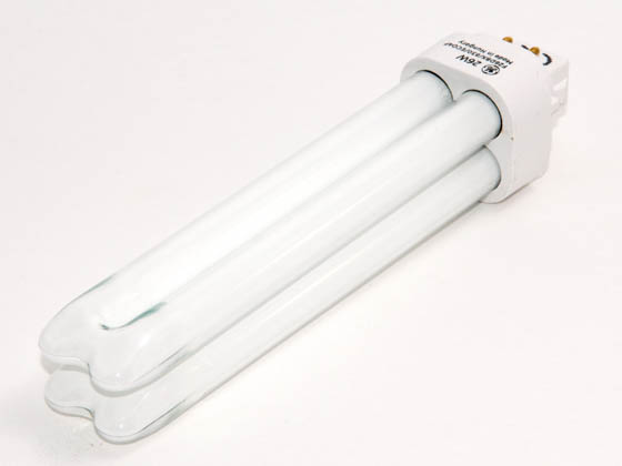 GE GE35235 F26DBXT4SPX30/4PL (4-Pin) 26 Watt, 4-Pin Warm White Double Twin Tube CFL Bulb