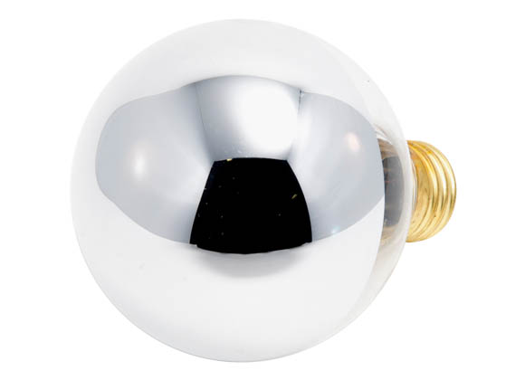 Bulbrite B712334 40G25HM 40W 120V G25 Half Mirror Globe Bulb, E26 Base