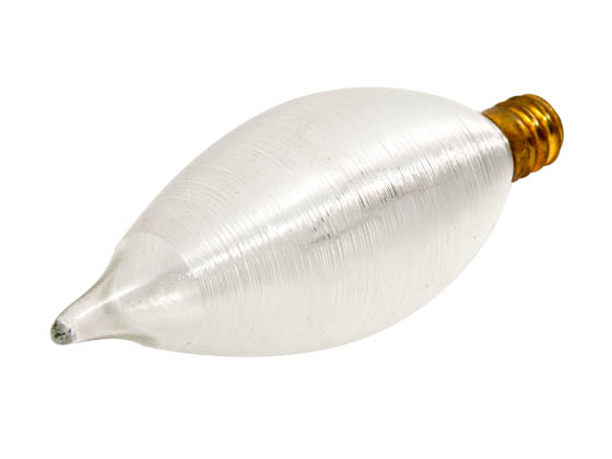 Bulbrite B430060 60C11S (Candelabra Base) 60W 130V Satin ThreadSpun Antique Decorative Bulb, E12 Base