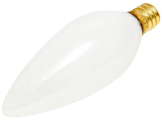 Bulbrite B402040 40CTW/32 40W 130V White Blunt Tip Decorative Bulb, E12 Base