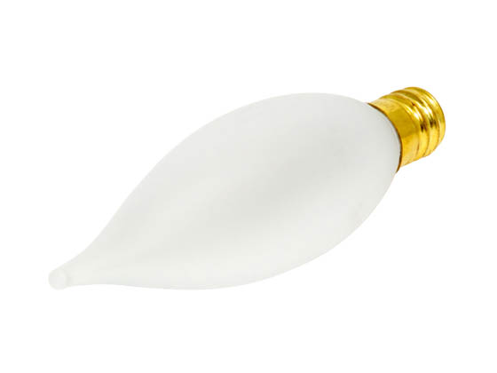 Bulbrite B404125 25CFF/25 25W 130V Frosted Bent Tip Decorative Bulb, E12 Base