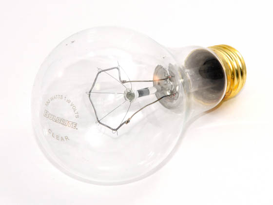 Bulbrite B101150 150A/CL 150 Watt, 130 Volt A21 Clear Bulb